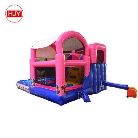 guangzhou Inflatable jumping water slide castle bouncer house kids fun bounce pool with blower